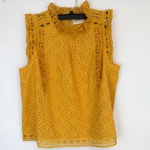MAEVE by ANTHROPOLOGIE sleeveless eyelet blouse